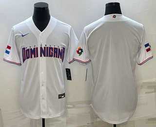 Men%27s Dominican Republic Baseball 2023 White World Baseball With Patch Classic Stitched Jersey->2023 world baseball classic->MLB Jersey